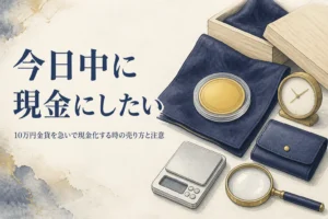10万円金貨を今日中に現金化したい時のイメージ