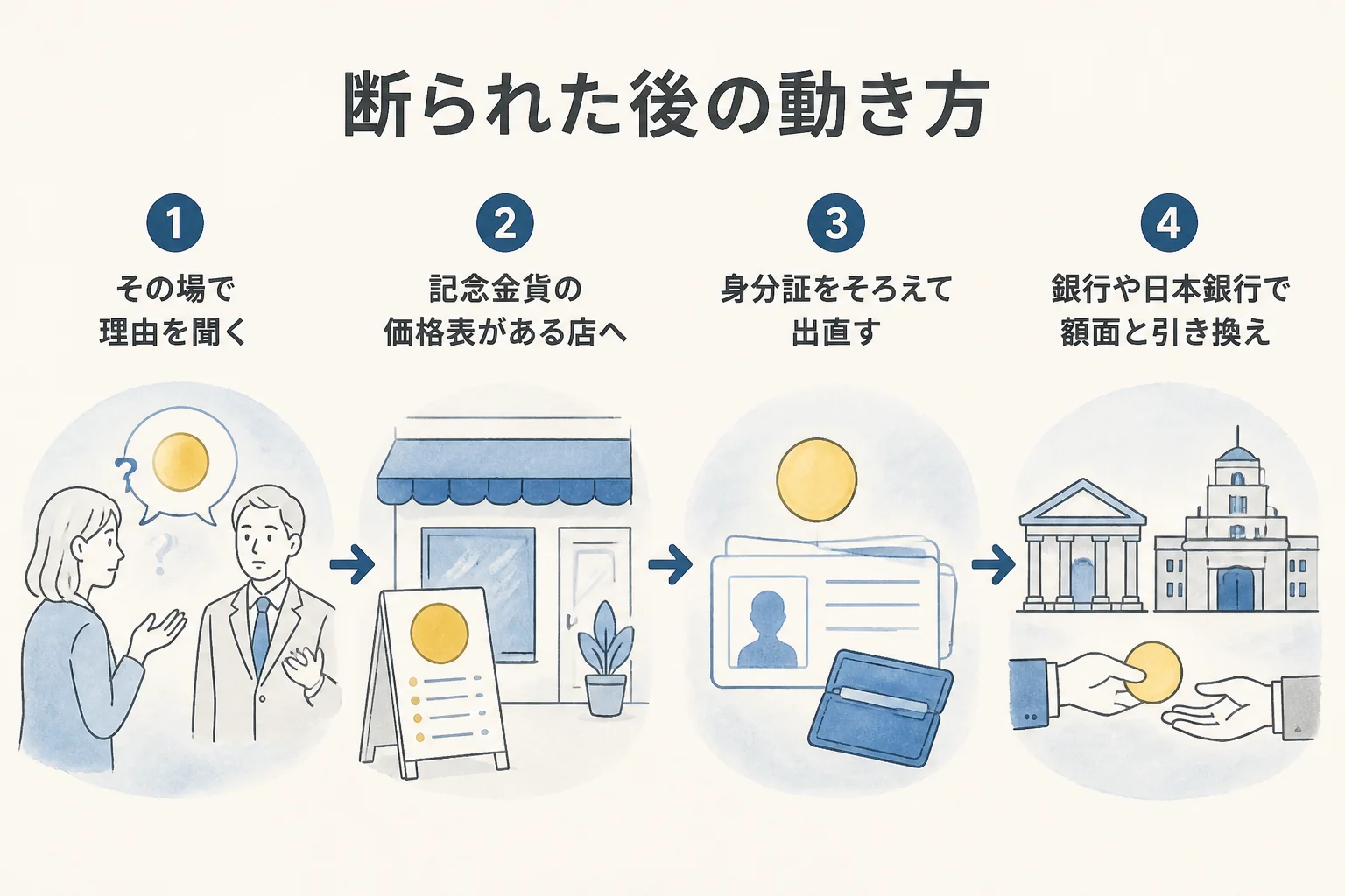 買取不可と言われた後に次にすることの図解