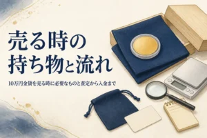 10万円金貨を売る時に必要なものをそろえるイメージ
