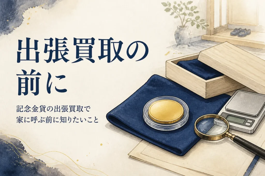 記念金貨の出張買取を頼む前の確認のイメージ