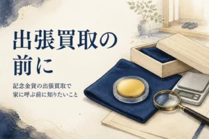記念金貨の出張買取を頼む前の確認のイメージ