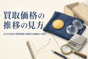 10万円金貨の買取価格の推移を金価格の動きから読むイメージ