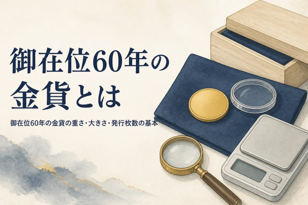 御在位60年の金貨の基本を確かめるイメージ